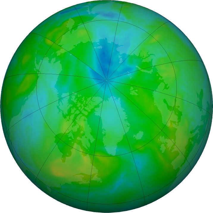 Arctic ozone map for 01 August 2021